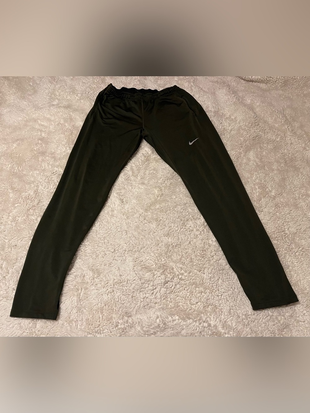 Nike Men's OTC65 Dri-Fit Running Track Pants Green Joggers Size L